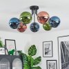 Gastor Deckenleuchte Glas 15 cm Blau, Grün, Kupferfarben, 7-flammig