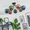Gastor Deckenleuchte Glas 15 cm Blau, Grün, Kupferfarben, 7-flammig
