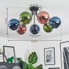 Gastor Deckenleuchte Glas 15 cm Blau, Grün, Kupferfarben, 7-flammig
