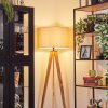 Flemming Stehleuchte 50 cm Naturfarben, Schwarz, 1-flammig