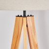 Flemming Stehleuchte 50 cm Naturfarben, Schwarz, 1-flammig