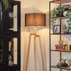 Flemming Stehleuchte 50 cm Naturfarben, Schwarz, 1-flammig