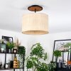 Sabadim Deckenleuchte 35 cm Naturfarben, Schwarz, 1-flammig