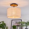 Sabadim Deckenleuchte 35 cm Naturfarben, Schwarz, 1-flammig