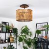 Cando Deckenleuchte 35 cm Naturfarben, Schwarz, 1-flammig