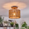 Cando Deckenleuchte 35 cm Naturfarben, Schwarz, 1-flammig