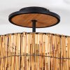 Cando Deckenleuchte 35 cm Naturfarben, Schwarz, 1-flammig