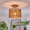 Cando Deckenleuchte 35 cm Naturfarben, Schwarz, 1-flammig