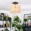 Ramila Deckenleuchte 35 cm Naturfarben, Schwarz, 1-flammig