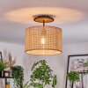 Ramila Deckenleuchte 35 cm Naturfarben, Schwarz, 1-flammig