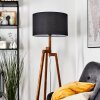 Flemming Stehleuchte 50 cm Naturfarben, Schwarz, 1-flammig