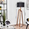 Flemming Stehleuchte 50 cm Naturfarben, Schwarz, 1-flammig
