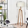 Flemming Stehleuchte 50 cm Naturfarben, Schwarz, 1-flammig