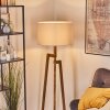 Flemming Stehleuchte 50 cm Naturfarben, Schwarz, 1-flammig