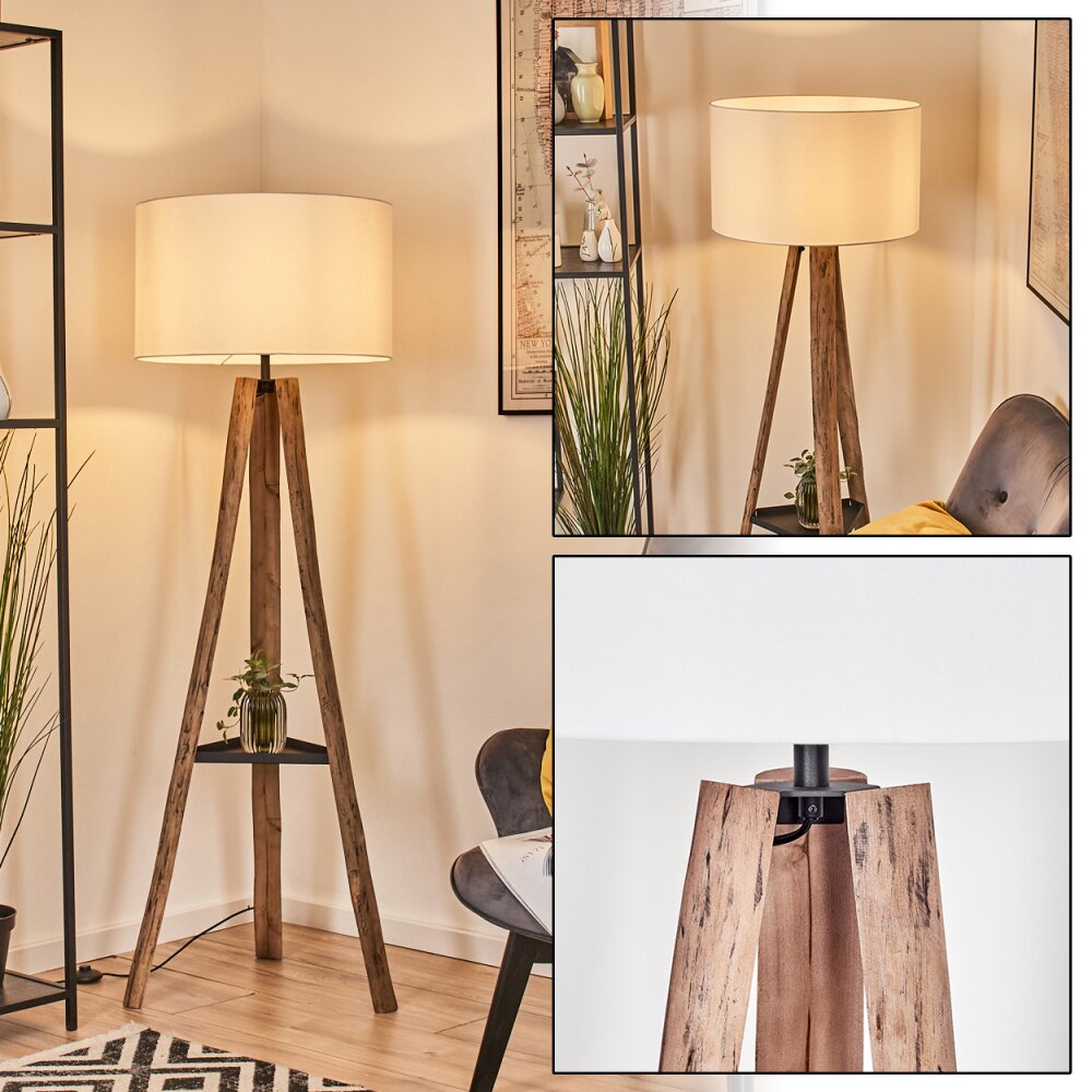 Flemming Stehleuchte 50 cm Naturfarben, Schwarz, 1-flammig main product photo