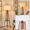 Flemming Stehleuchte 50 cm Naturfarben, Schwarz, 1-flammig