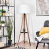Flemming Stehleuchte 50 cm Naturfarben, Schwarz, 1-flammig