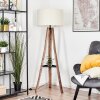 Flemming Stehleuchte 50 cm Naturfarben, Schwarz, 1-flammig