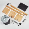 Venor Stehleuchte 28 cm Braun, Naturfarben, Schwarz, 1-flammig