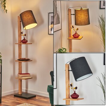 Venor Stehleuchte 28 cm Braun, Naturfarben, Schwarz, 1-flammig Venor Stehleuchte 28 cm Braun, Naturfarben, Schwarz, 1-flammig
