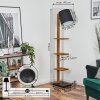 Venor Stehleuchte 28 cm Dunkelbraun, Naturfarben, Schwarz, 1-flammig