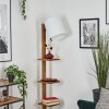 Venor Stehleuchte 28 cm Dunkelbraun, Naturfarben, Schwarz, 1-flammig