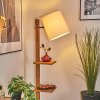 Venor Stehleuchte 28 cm Dunkelbraun, Naturfarben, Schwarz, 1-flammig
