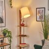 Venor Stehleuchte 28 cm Dunkelbraun, Naturfarben, Schwarz, 1-flammig