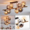 Gastor Deckenleuchte Glas 15 cm Gold, Schwarz, 8-flammig