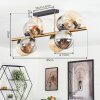 Gastor Deckenleuchte Glas 15 cm Gold, Schwarz, 8-flammig