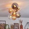 Gastor Deckenleuchte Glas 15 cm Gold, Schwarz, 8-flammig