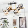Gastor Deckenleuchte Glas 15 cm Gold, Schwarz, 8-flammig