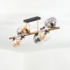 Gastor Deckenleuchte Glas 15 cm Gold, Schwarz, 8-flammig