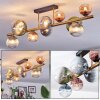Chehalis Deckenleuchte Glas 10 cm, 12 cm, 15 cm Gold, Schwarz, 10-flammig