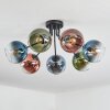 Koyoto Deckenleuchte Glas 15 cm Blau, Grün, Klar, Kupferfarben, 7-flammig