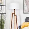 Flemming Stehleuchte 50 cm Naturfarben, Schwarz, 1-flammig