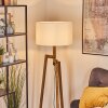 Flemming Stehleuchte 50 cm Naturfarben, Schwarz, 1-flammig