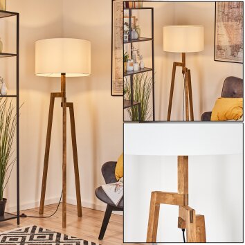 Flemming Stehleuchte 50 cm Naturfarben, Schwarz, 1-flammig Flemming Stehleuchte 50 cm Naturfarben, Schwarz, 1-flammig
