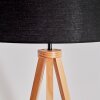 Flemming Stehleuchte 50 cm Naturfarben, Schwarz, 1-flammig
