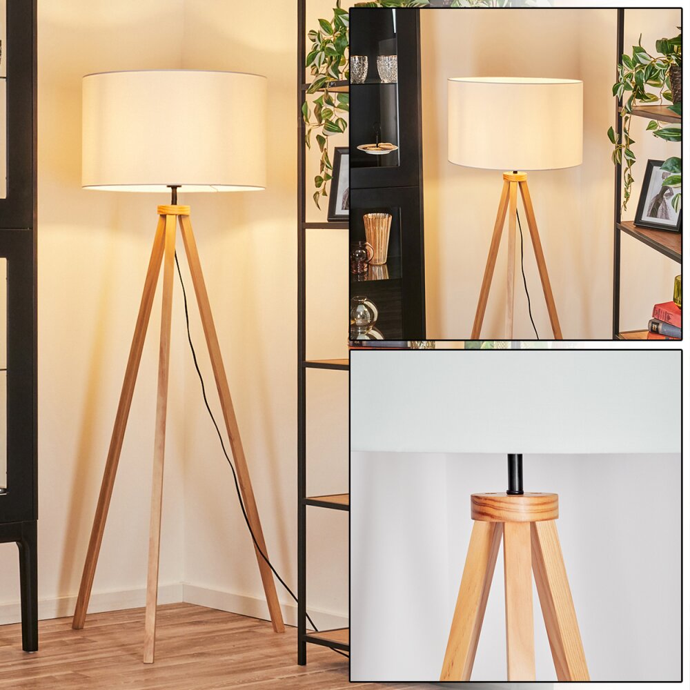 Flemming Stehleuchte 50 cm Naturfarben, Schwarz, 1-flammig main product photo