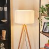 Flemming Stehleuchte 50 cm Naturfarben, Schwarz, 1-flammig