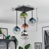 Gastor Deckenleuchte Glas 15 cm Blau, Chrom, Grün, Klar, Kupferfarben, Rauchfarben, 5-flammig