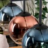Koyoto Pendelleuchte Glas 15 cm Naturfarben, Schwarz, 5-flammig