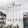 Koyoto Pendelleuchte Glas 15 cm Naturfarben, Schwarz, 5-flammig