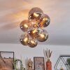 Gastor Deckenleuchte Glas 15 cm Gold, Schwarz, 8-flammig