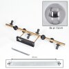 Gastor Deckenleuchte Glas 15 cm Gold, Schwarz, 8-flammig