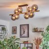 Gastor Deckenleuchte Glas 15 cm Gold, Schwarz, 8-flammig