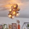 Koyoto Deckenleuchte Glas 15 cm Gold, Schwarz, 8-flammig