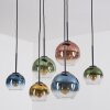 Koyoto Hängeleuchte Glas 15 cm, 20 cm Blau, Gold, Grün, Klar, Kupferfarben, 6-flammig