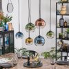 Koyoto Hängeleuchte Glas 15 cm, 20 cm Blau, Gold, Grün, Klar, Kupferfarben, 6-flammig